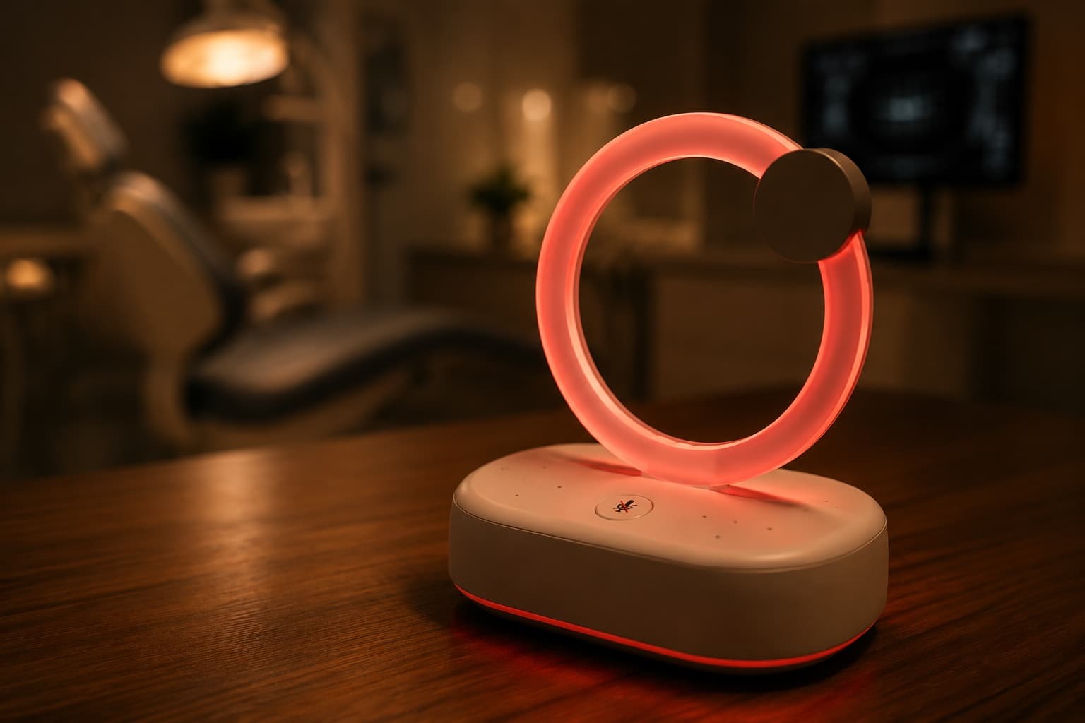 El anillo de Hi Órbita en rojo, con los micrófonos apagados